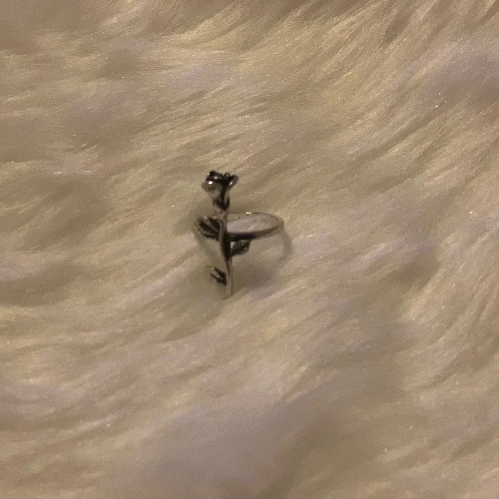 JEWELRY RING SILVER ROSE FLOWER - Picture 3 of 7